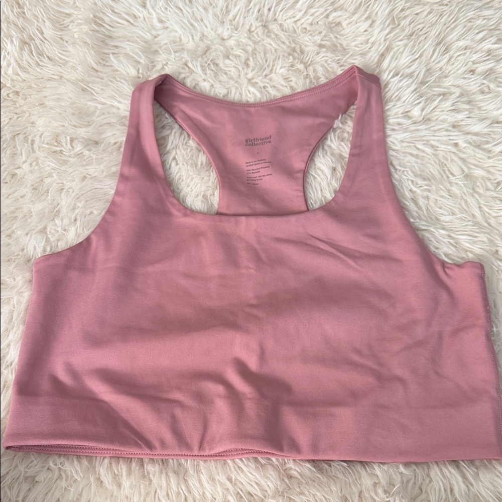Girlfriend Collective Pink Racerback Sports Bra